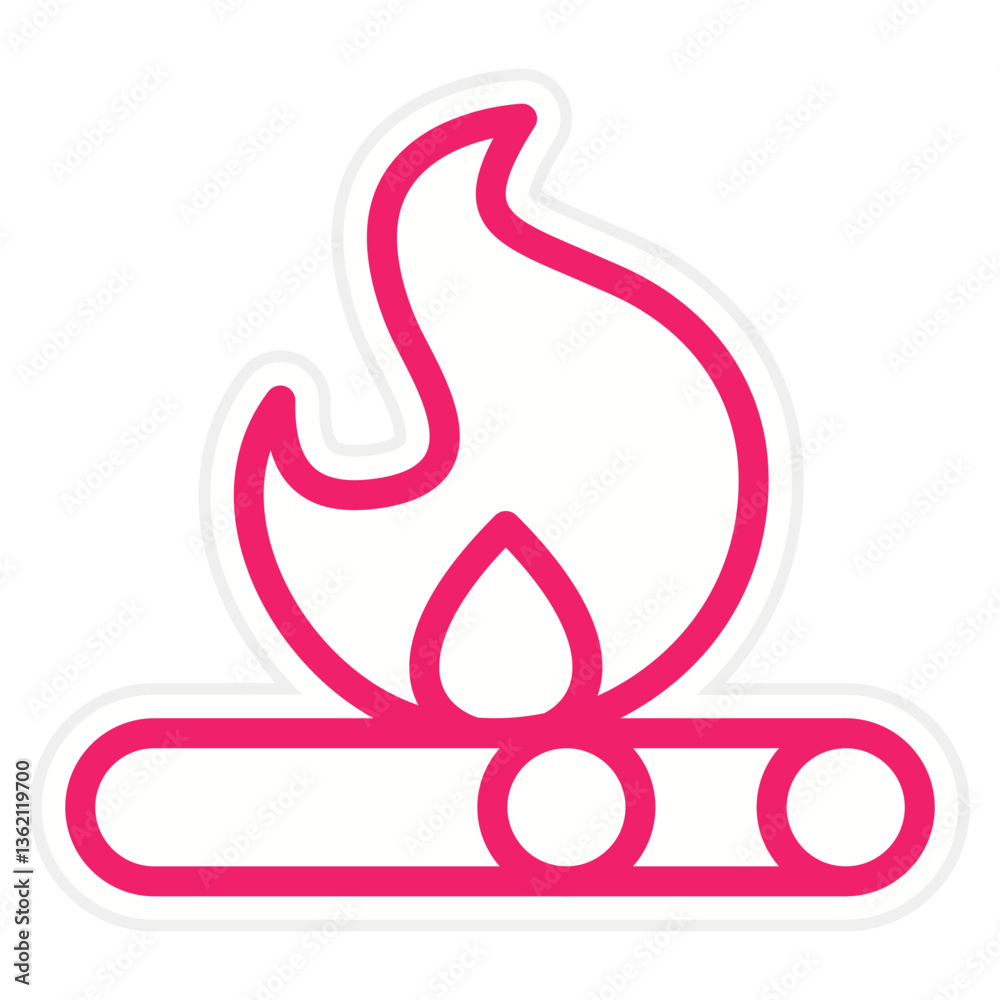 Obraz premium Bonfire Icon Style