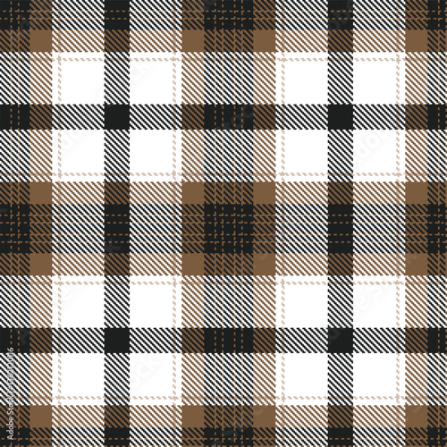 Modern Seamless Tartan in Pale Almost Black tones Textile Design