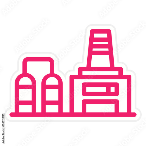 Oil Refinery Icon Style