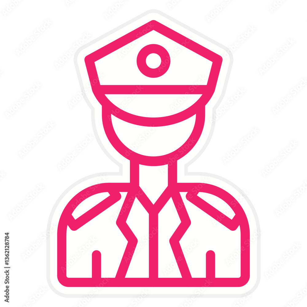 Obraz premium Officer Icon Style