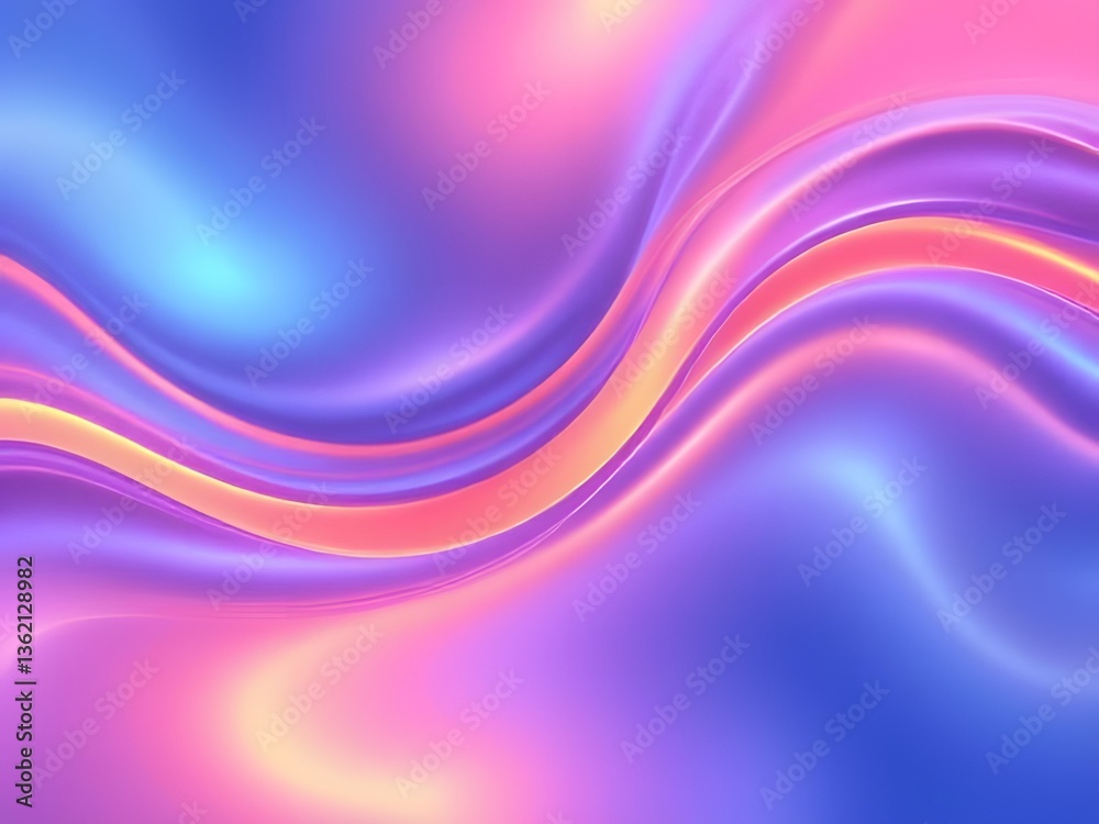 Naklejka premium background of modern tech gradient waves fluid curve generative ai