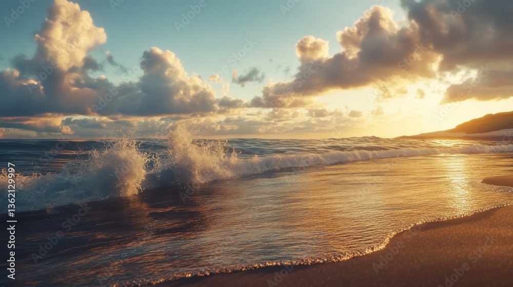 Fototapeta premium perfect sky and water of ocean