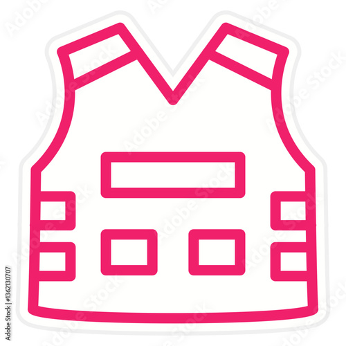 Bulletproof Vest Icon Style