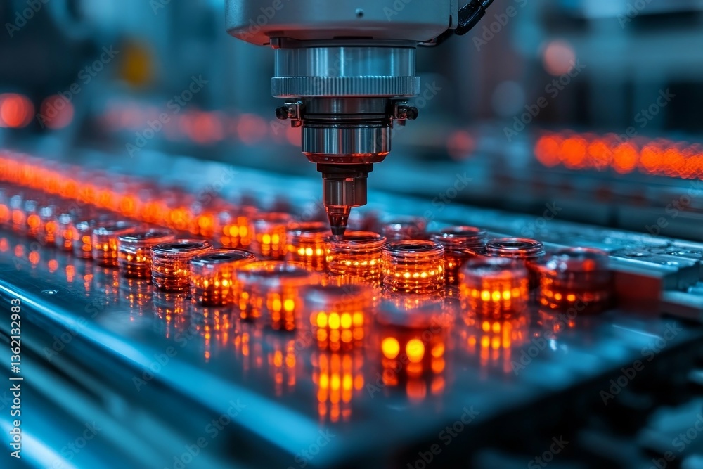 Automated Industrial Production Line with Precision