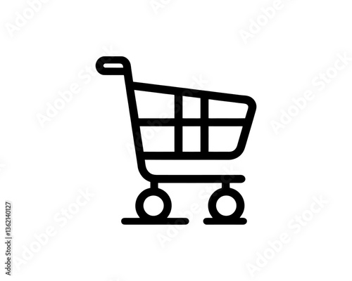 Wallpaper Mural Shopping cart icon for online shopping and retail design. Line art shopping cart icon outline vector illustration  Torontodigital.ca