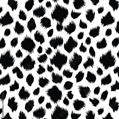 Intricate Leopard Line Art Vector Pattern