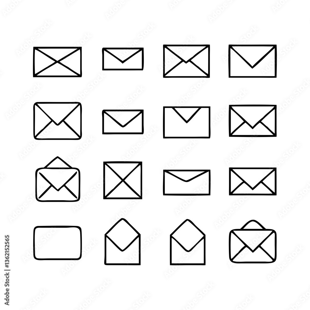 Email Envelope Icons Vector Email Envelope Icons Vector