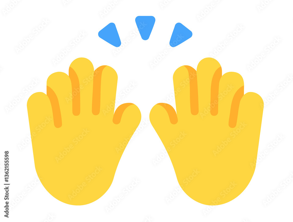 Obraz premium Raising Hands Emoji 