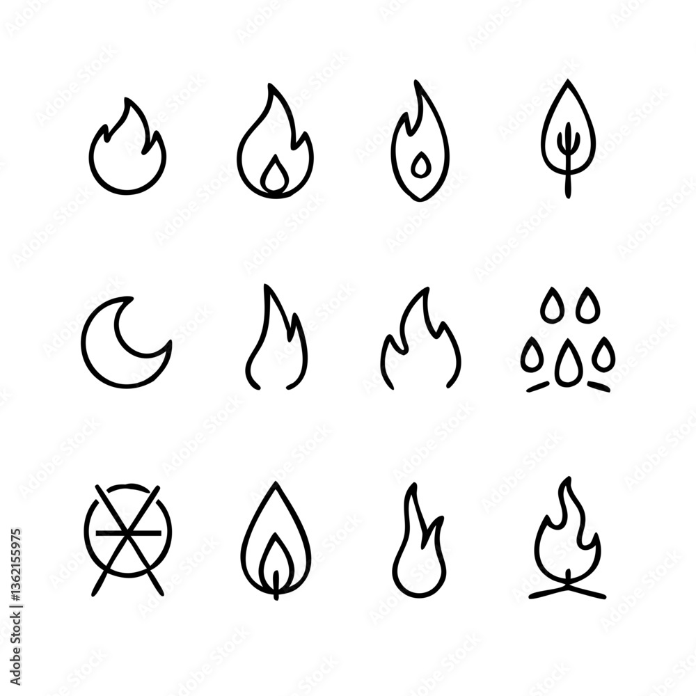 Fire Flame Icons vector Fire Flame Icons vector