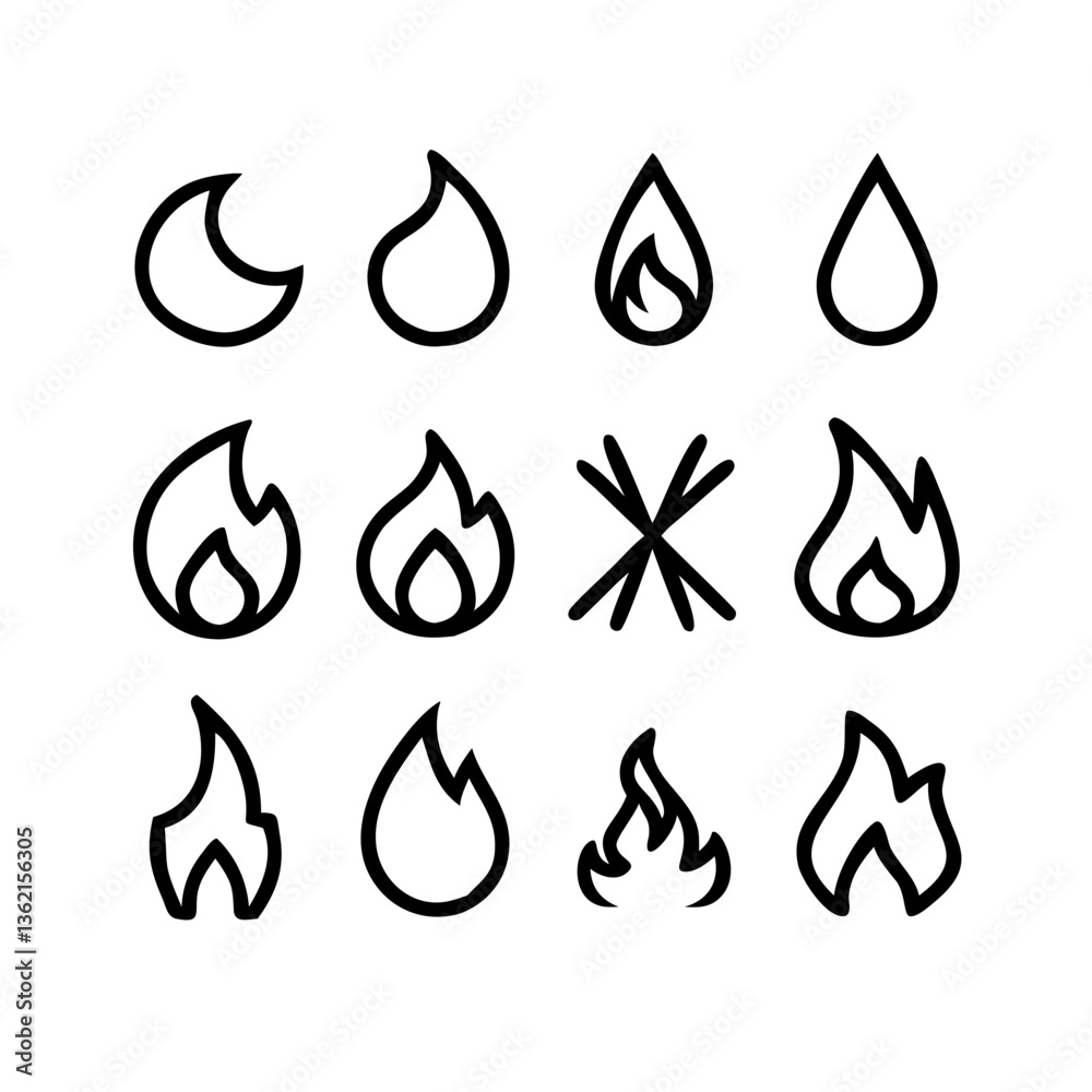 Fire Flame Icons vector Fire Flame Icons vector