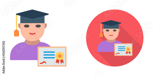 Unique Receiving Diploma Vector Icon