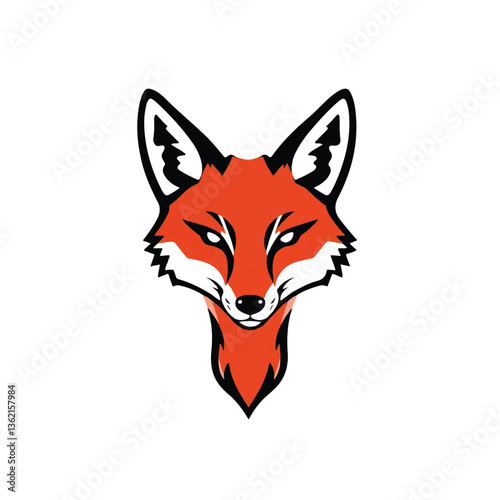 Fox logo. Fox head mascot logo vector illustration. Unique fox logo, fox illustration. 