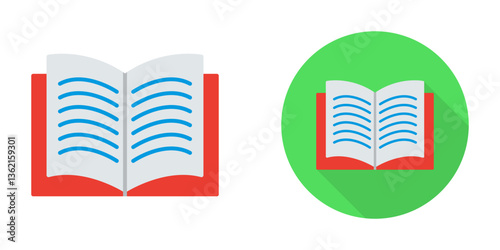 Unique Textbook Vector Icon