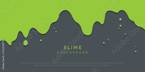 Slime background of Modern poster, dynamic splashes and drops. Vector illustration in a flat style of minimalism	