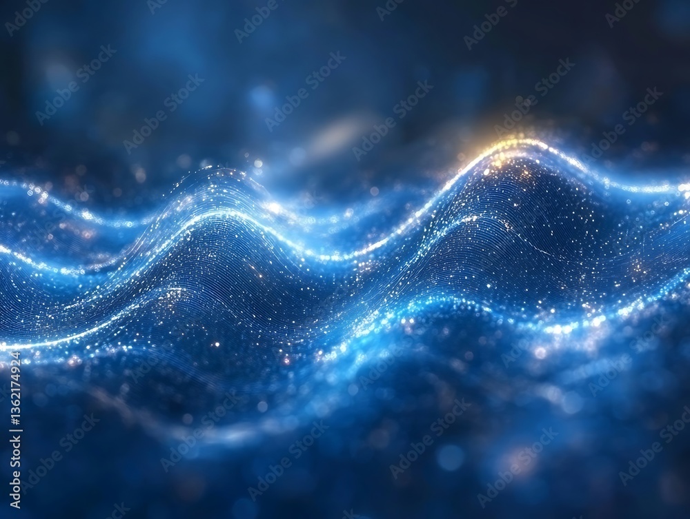Abstract Blue Wave Particles. Abstract Blue Wave Particles.