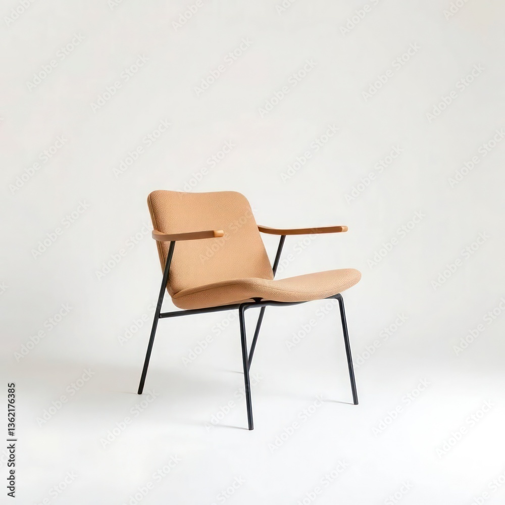 A browm colour chair on a white background A browm colour chair on a white background