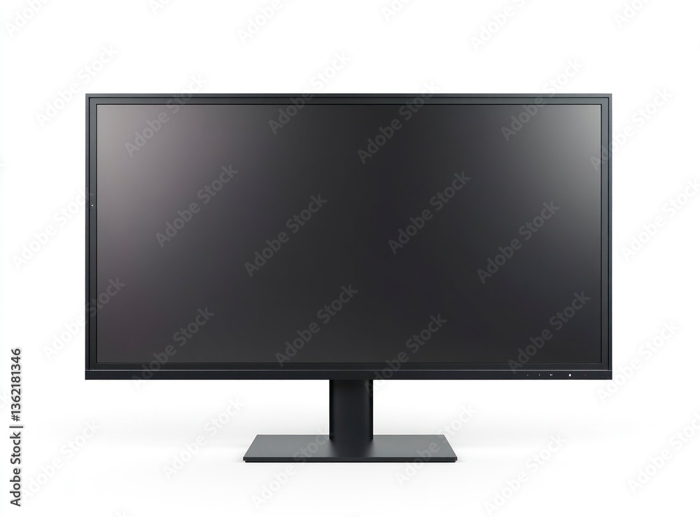 Modern Computer Monitor Display on White Background for Business Use Modern Computer Monitor Display on White Background for Business Use