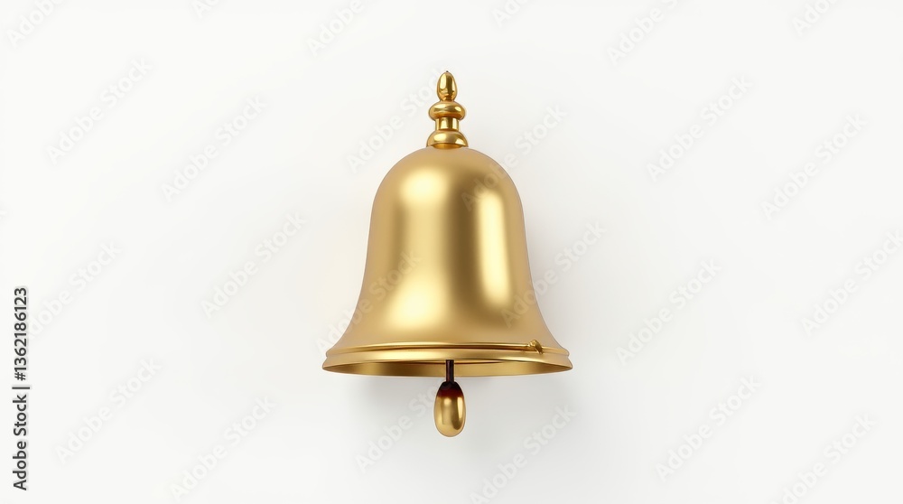 Golden Bell: A close-up view of an isolated golden bell with beautiful design and decorative details, evoking feelings of celebration, announcement, or nostalgia. Golden Bell: A close-up view of an isolated golden bell with beautiful design and decorative details, evoking feelings of celebration, announcement, or nostalgia.