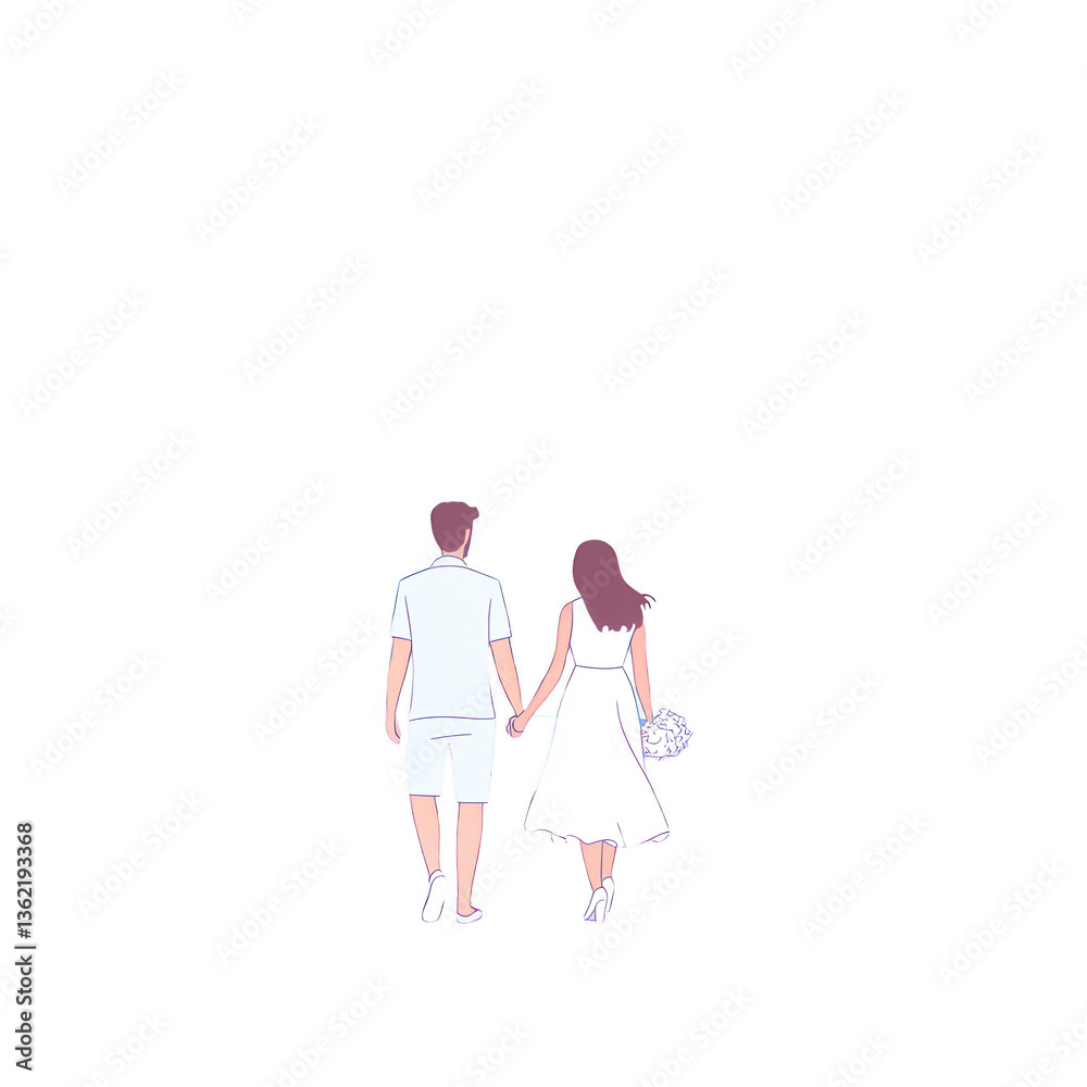 A couple holding hands while walking together, creating a sense of connection and companionship. Ideal for themes of love, relationships, and togetherness. A couple holding hands while walking together, creating a sense of connection and companionship. Ideal for themes of love, relationships, and togetherness.
