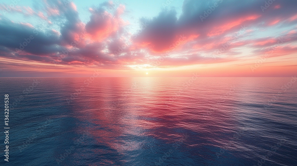 Fototapeta premium Sky with a soft pastel hue at dawn