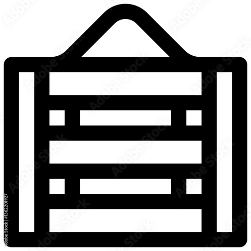 Compost bin. Editable stroke vector icon.