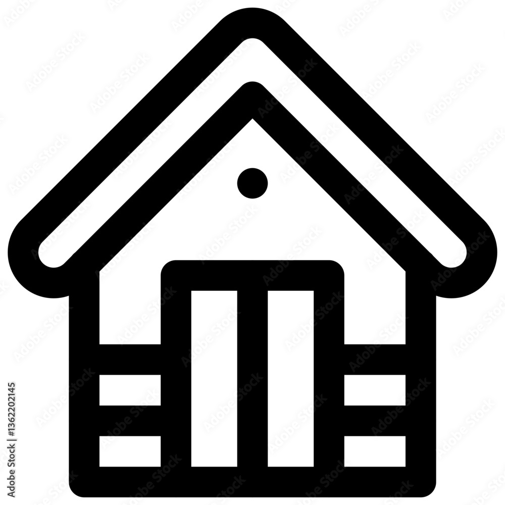 Storage shed. Editable stroke vector icon. Storage shed. Editable stroke vector icon.