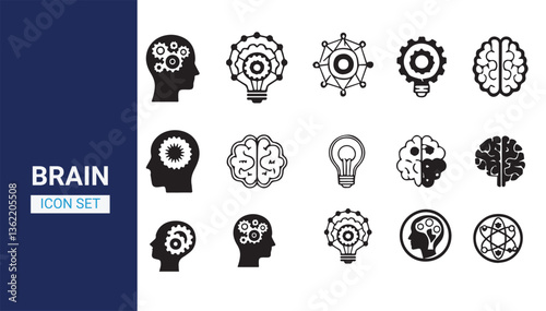 People line icon,Human think brain icon. Outline human think brain vector icon for web design isolated on white background