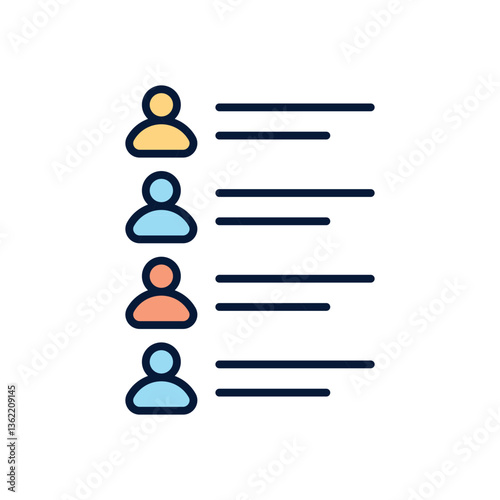 Friend list Vector icon