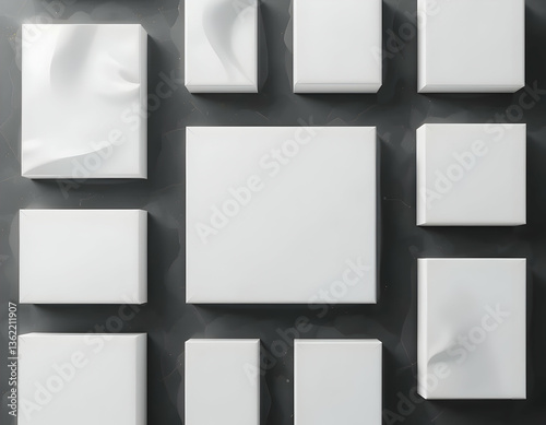 Wallpaper Mural Blank Canvas Array on Textured Background Mockup for Artistic Presentation Torontodigital.ca