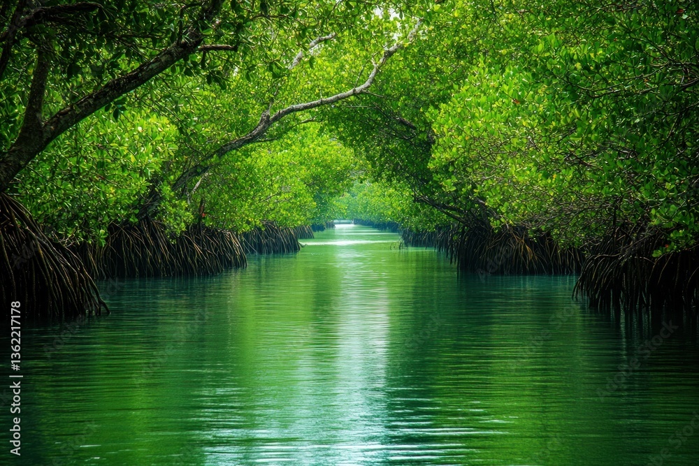 Obraz premium Mangrove forest in the Caribbean