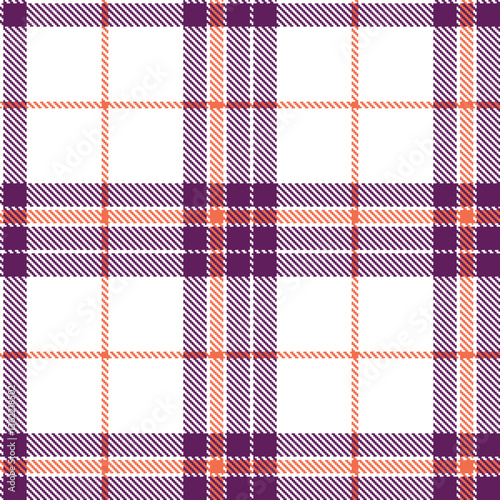 Modern Bright White Seamless Tartan Textile Design Variant 1234