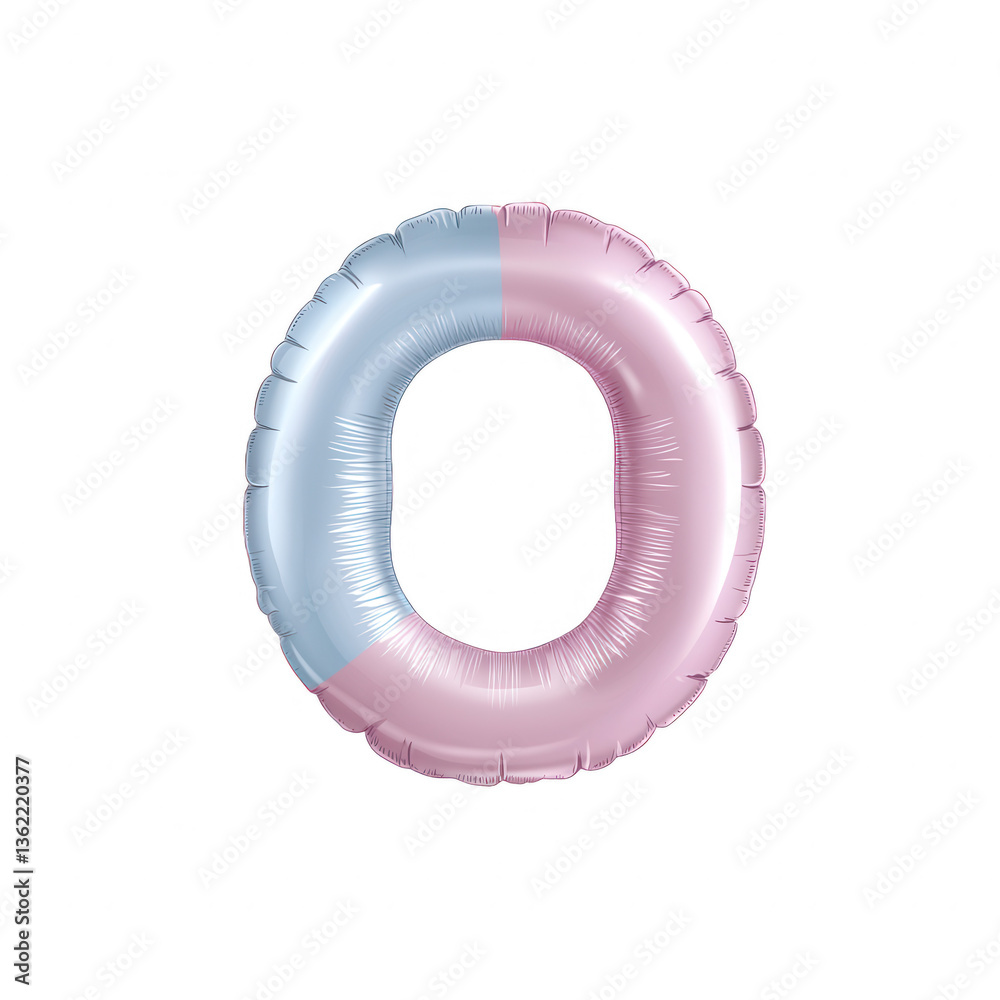 Colorful balloon in the shape of the letter O, perfect for celebrations and events, isolated on a white background. Colorful balloon in the shape of the letter O, perfect for celebrations and events, isolated on a white background.