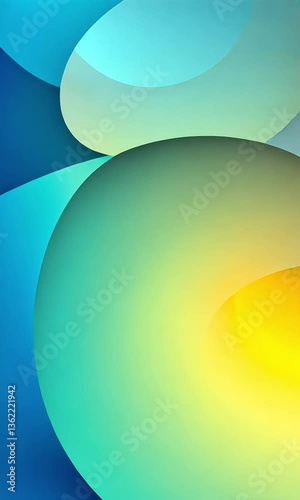 Abstract Colorful Gradient Background Design, Teal, Yellow, Green