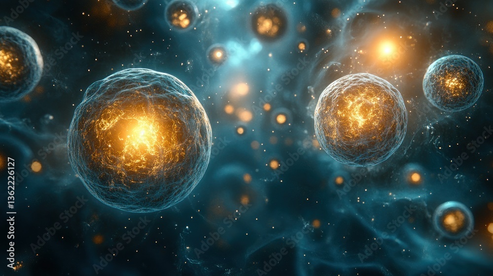 Abstract cellular structures in deep space Abstract cellular structures in deep space