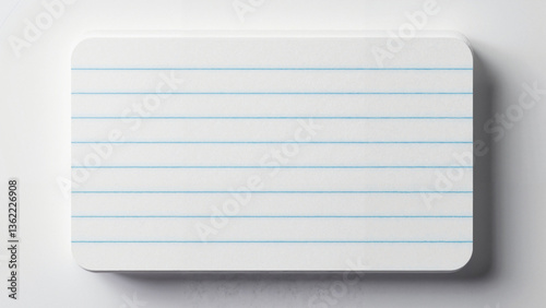 Classic Index Card Isolated on Transparent Background for Educational and Organizational Use