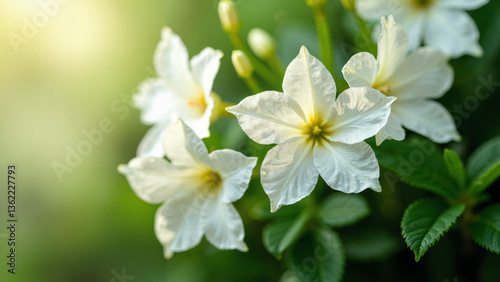 Delicate White Flowers Isolated on Transparent Background for Floral Marketing and Wellness Promotions