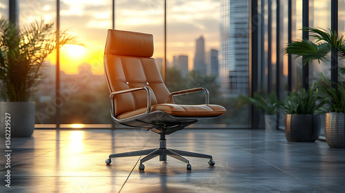 Chair with sunset view