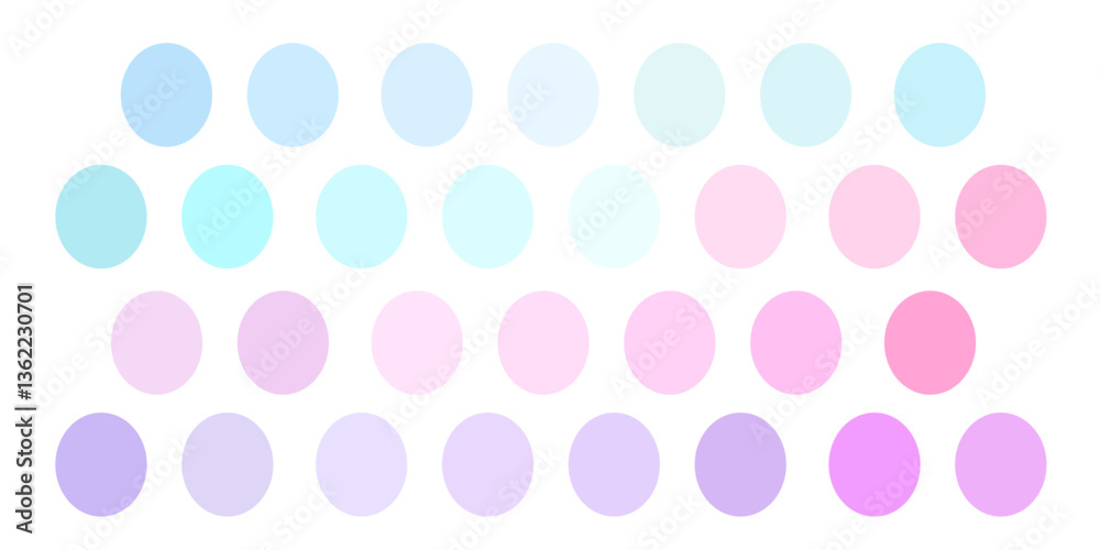 Color Palettes Pastel 20x4 With Hex Codes Different and Mix Trending Vibrant Colour Swatches Color Palette Square Color Pallette Painting
