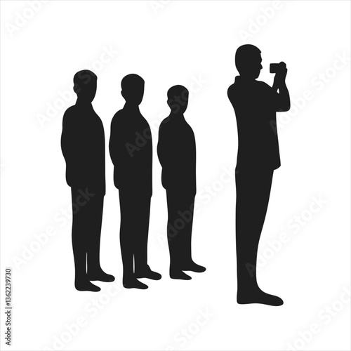 People Waiting Photographer Taking Picture