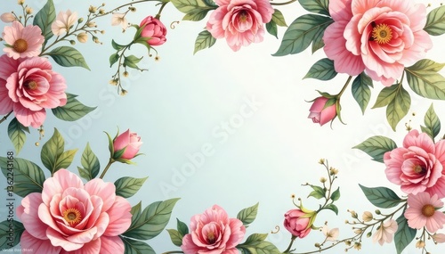 Delicate paisley floral pattern, soft pastel hues, wallpaper, pretty