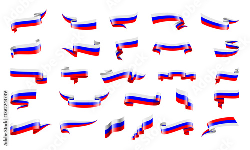 Russia Flag Ribbon Set 