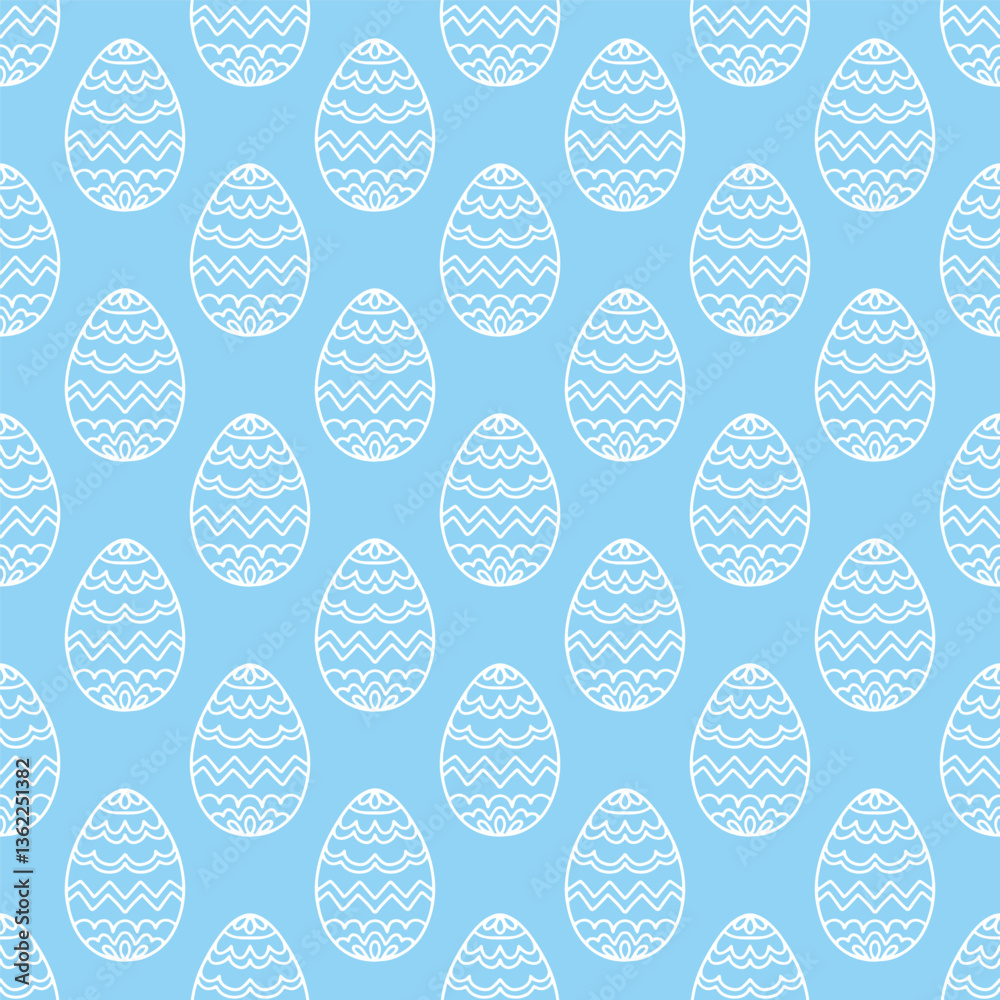 Easter eggs. Seamless vector pattern for fabric design, wrapping paper, wallpapers. Hand drawn. Easter eggs. Seamless vector pattern for fabric design, wrapping paper, wallpapers. Hand drawn.
