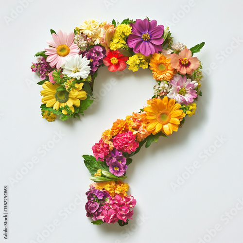 Floral Question Mark: An Intriguing Illustration That Embodies the Enigmatic Beauty and Timeless Wisdom of Nature’s Secrets