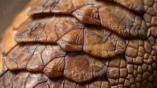 Close-up view of textured reptilian scales showcasing intricate patterns and natural colors