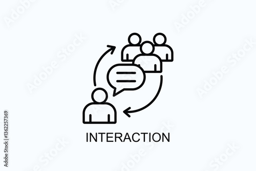 Interaction Icon Or Logo Isolated Illustration