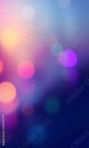 Abstract Blurred Bokeh Lights Background Pink, Purple, and Blue