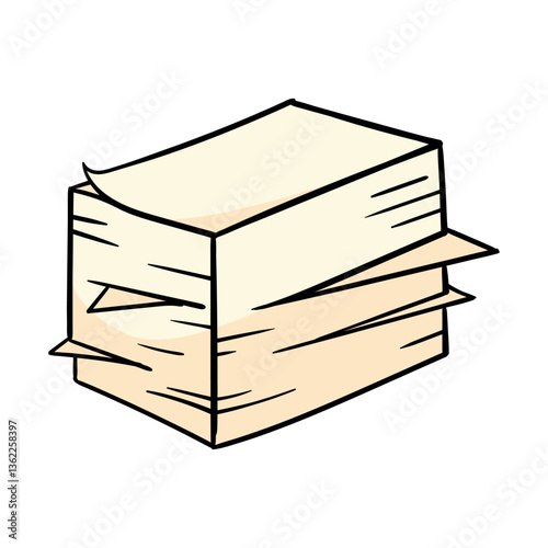 Documents. Stack of papers. Vector icon isolated on white background. Illustration for banner, poster, flyer, print