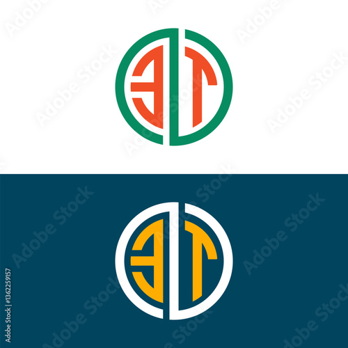 Free Download ET TE letter logo design - GFXLoad