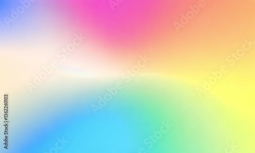 Vibrant Rainbow Gradient Background, Pastel Colors, Smooth Blend