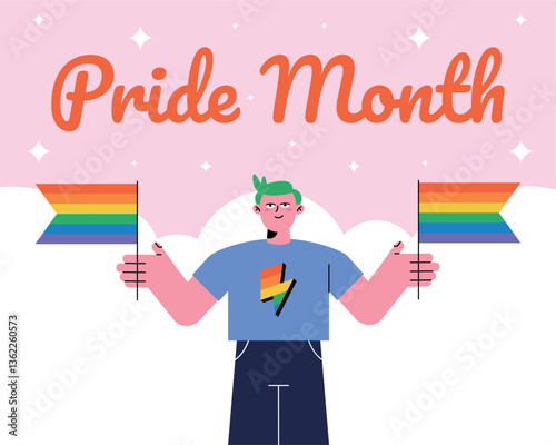 Pride Month People Celebration - Illustration - Flyer 